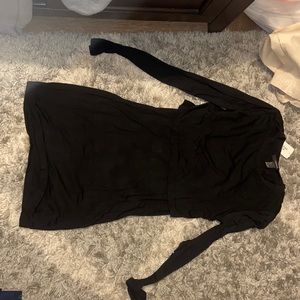 Forever 21 plain black long sleeve dress